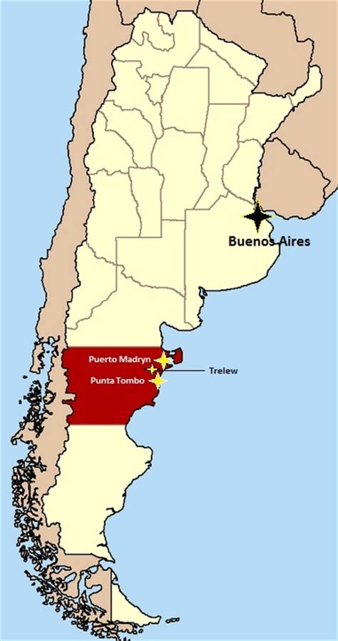 puerto madryn argentina map